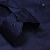 Swiss Finish Giza Cotton Shirt In Navy Blue