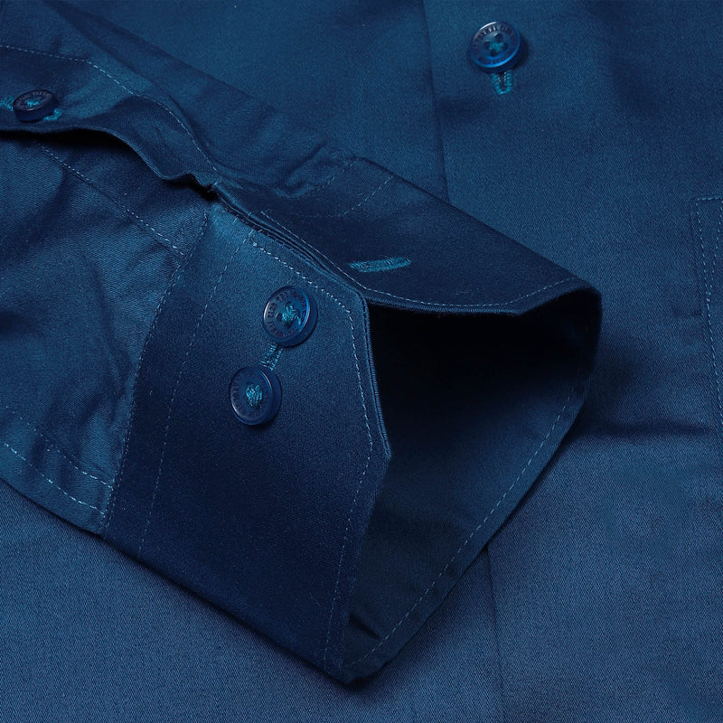 Swiss Finish Giza Cotton Shirt In Royal Blue – The Formal Club