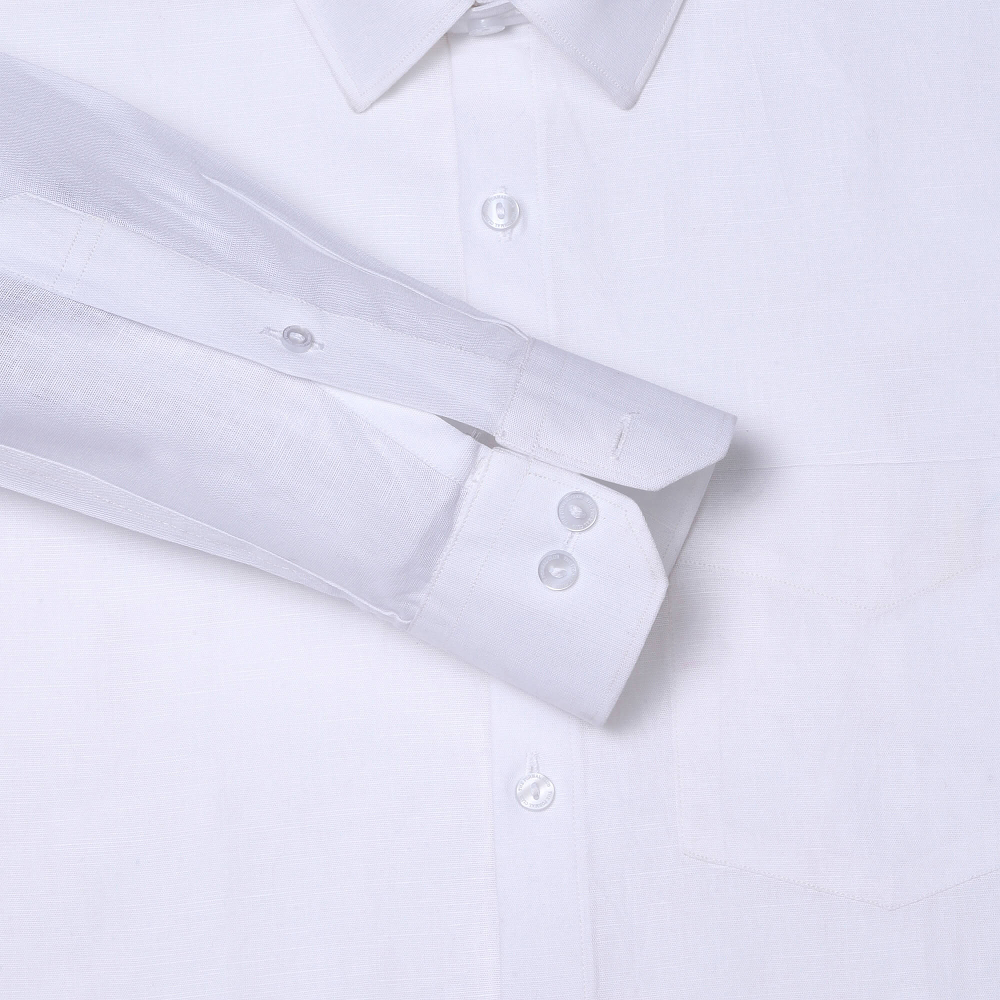 Luna Lenin Solid Shirt In Cool White - The Formal Club