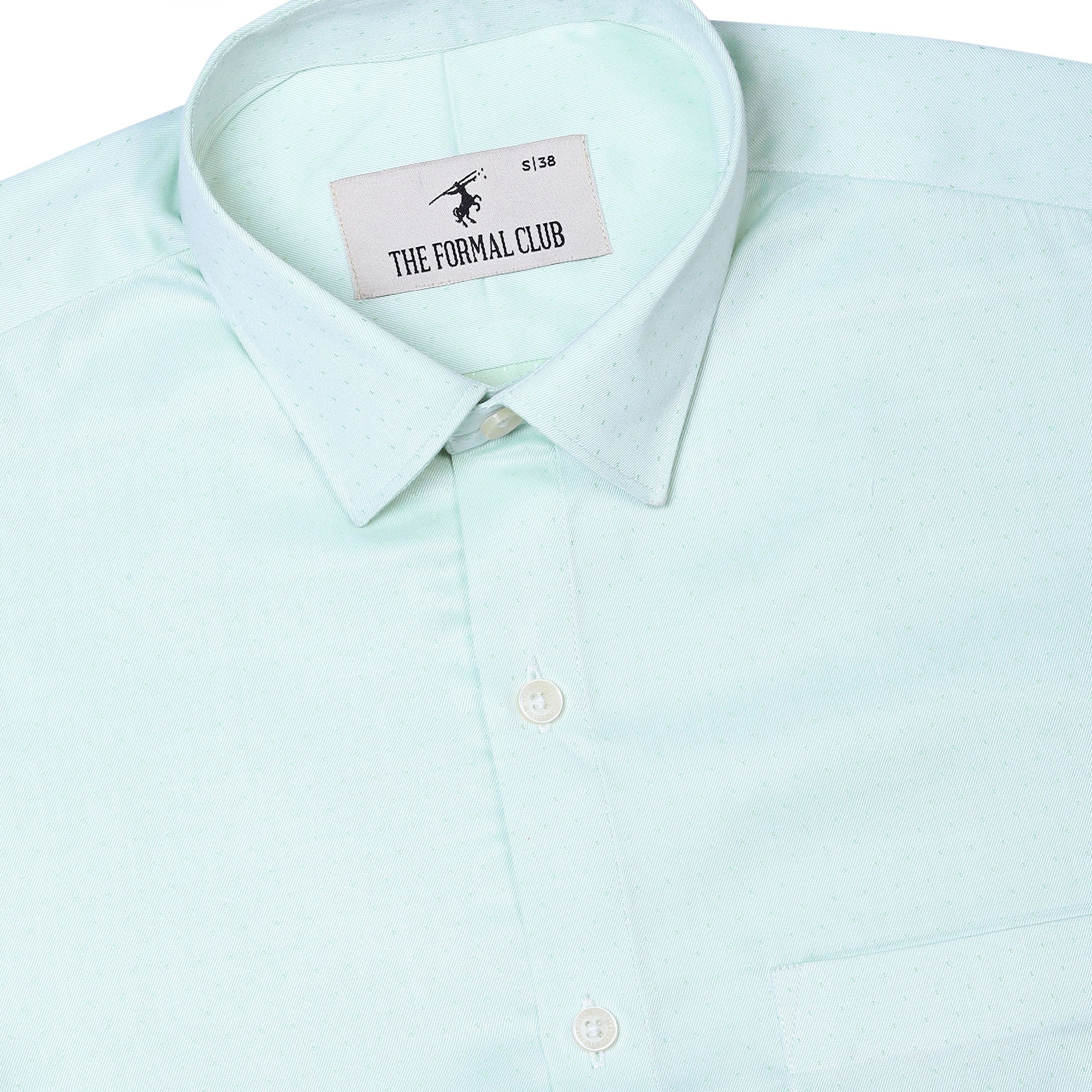 Donald Dobby Textured Shirt in Pistachio - The Formal Club