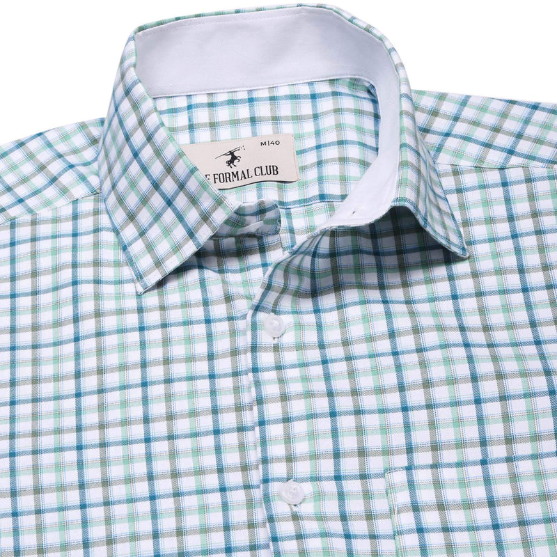 Eclipse Twill Check Shirt In Green Regular Fit