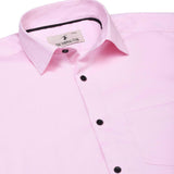 Eclipse Twill Solid Shirt In Pink Regular Fit