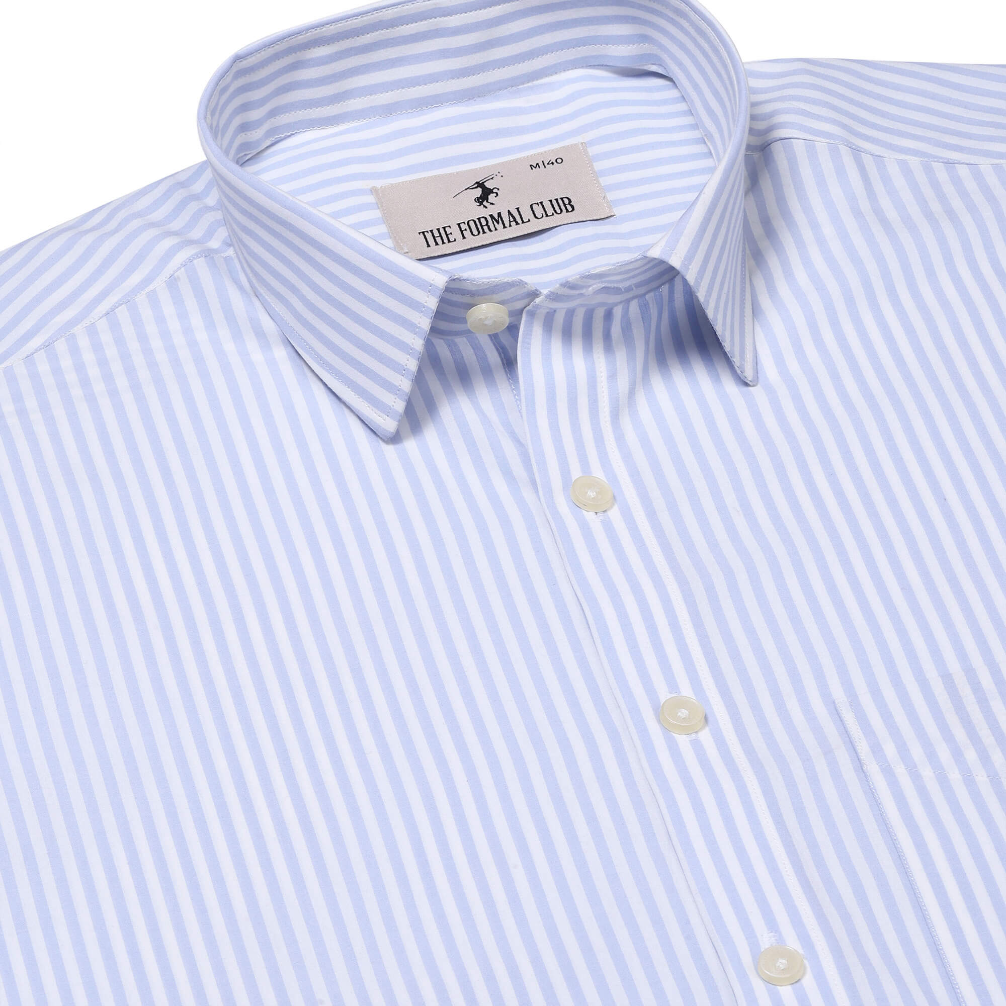 Skyline Stripe Shirt In Sky Blue – The Formal Club