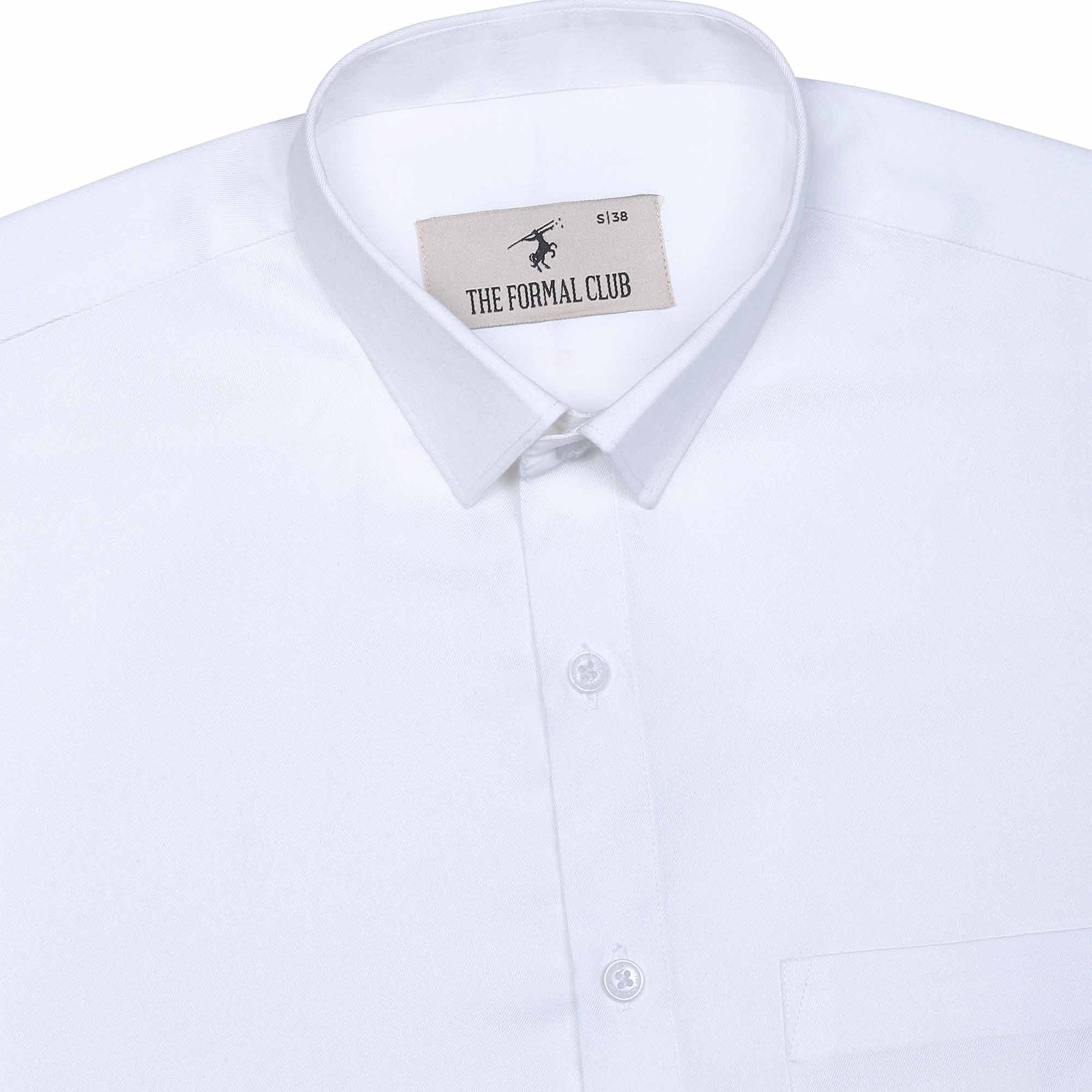 Donald Dobby Textured Shirt in White