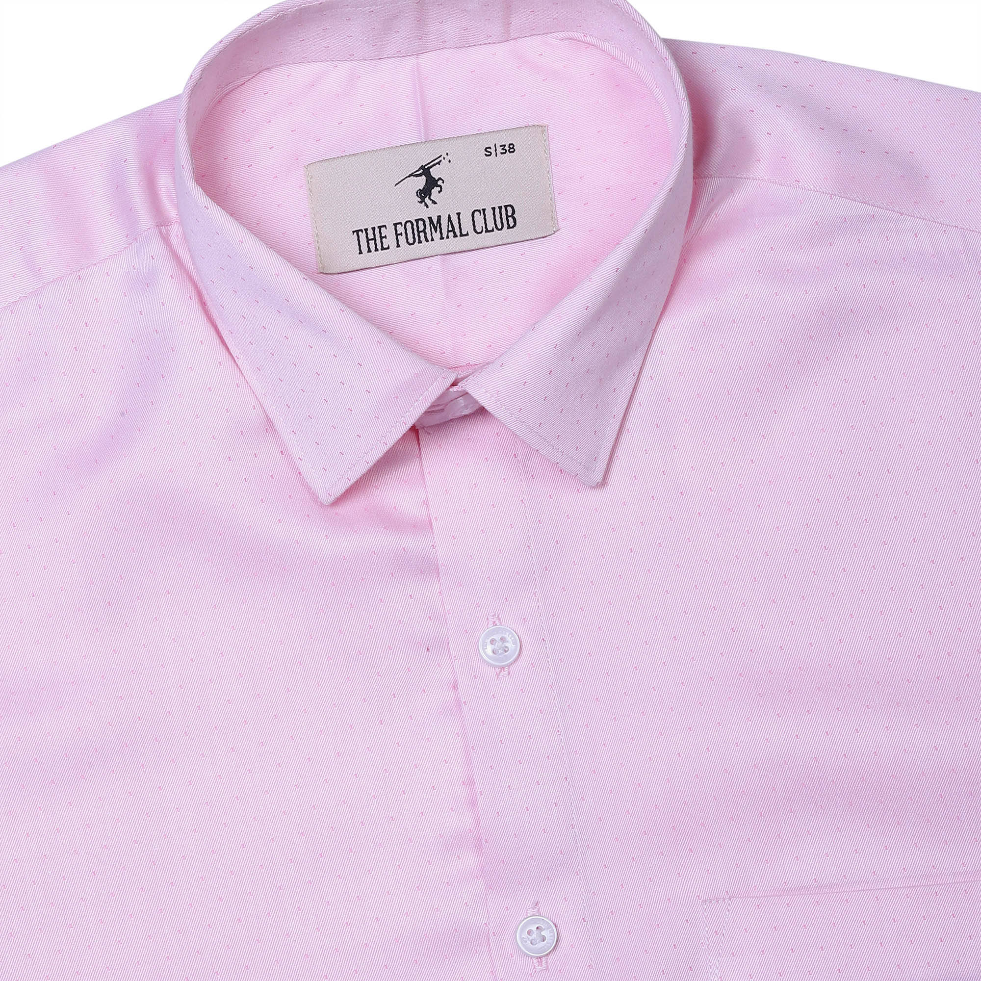 Donald Dobby Textured Shirt in Pink - The Formal Club