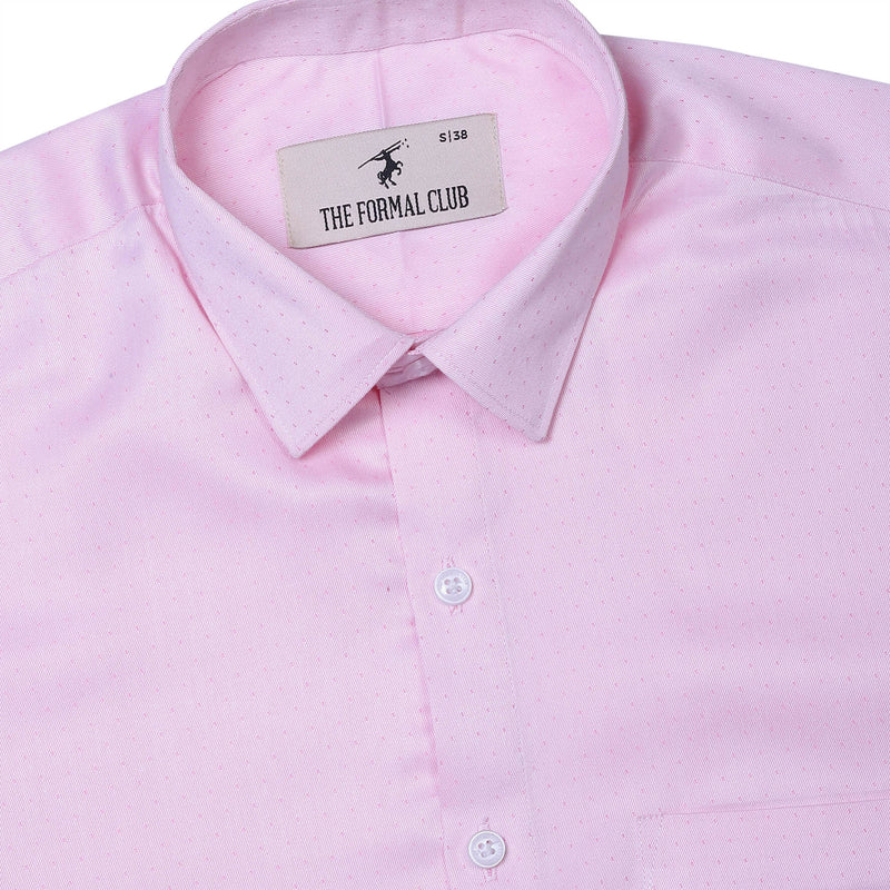 Donald Dobby Textured Shirt in Pink