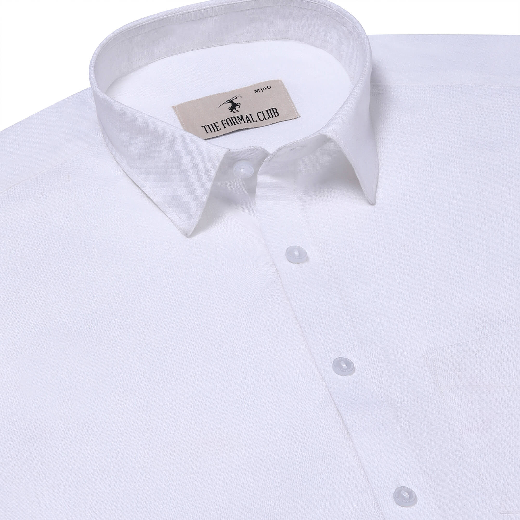 Luna Lenin Solid Shirt In Cool White - The Formal Club