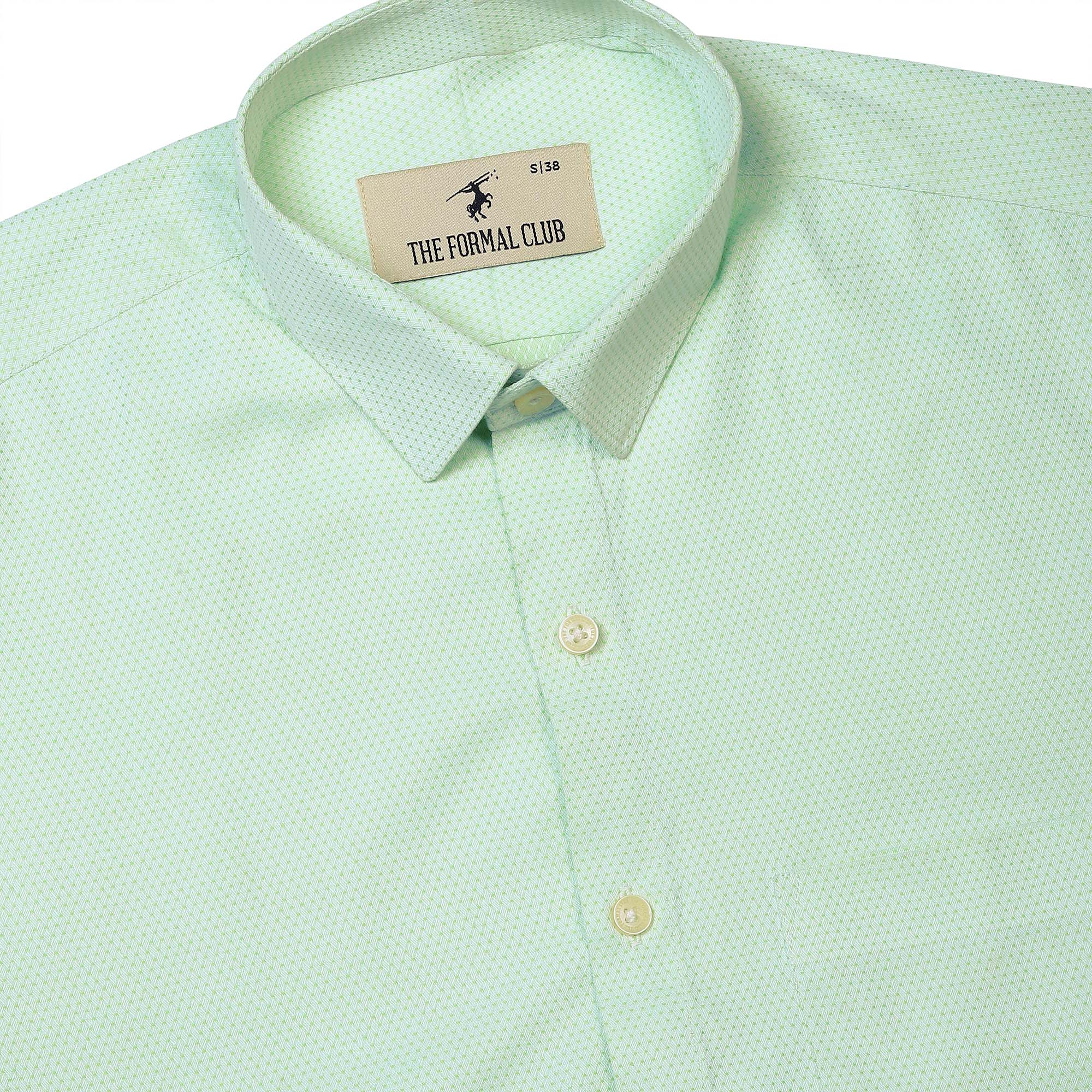 Mikey Dobby Textured Shirt in Pistachio