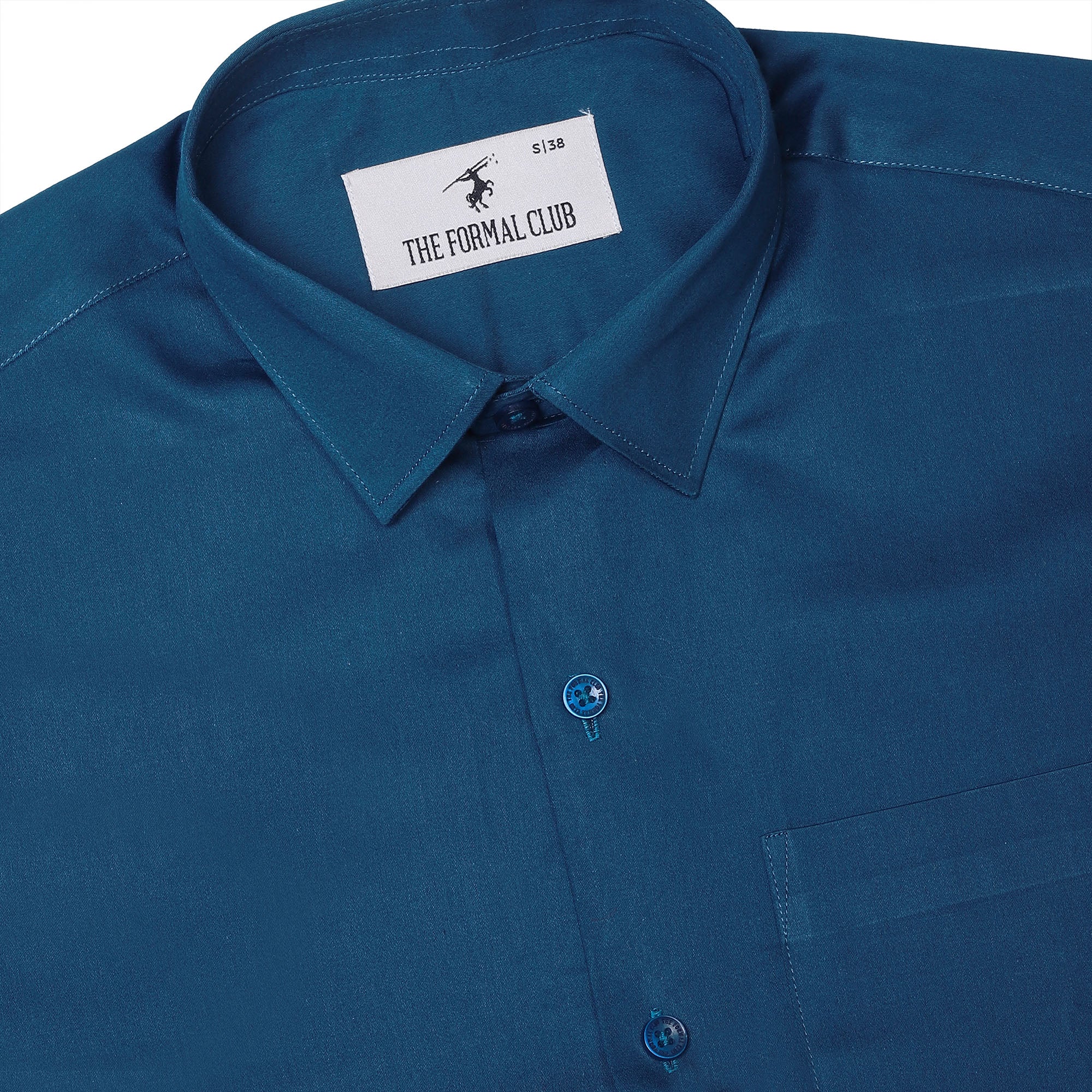 Swiss Finish Giza Cotton Shirt In Royal Blue